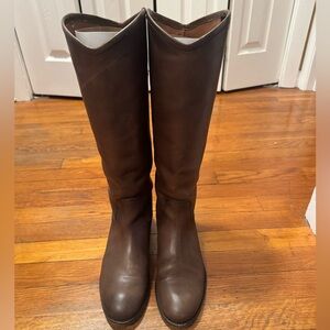 Frye Brown Knee-High Leather Boots
